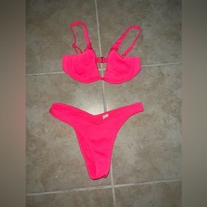 pink hollister bikini